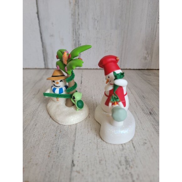 Hallmark snowman Beach turtle cookies for Santa set Xmas ornament - Picture 3 of 8